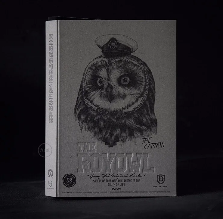 Limitada da Série da Coruja Real com Cadernos Especiais do Corte Fresco para o Desenho o Livro de Esboços p da Edição Laterais Naturais Presente b5 268 12 O livro de esboços b5 268 p