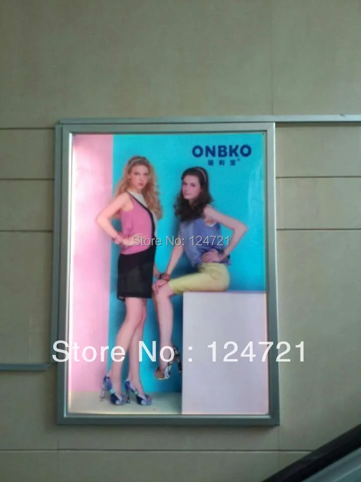 Levou ao ar Alumínio Levou Imagem Photo Frames Tamanho a1 Livre Exibição Lightboxes Frete Grátis