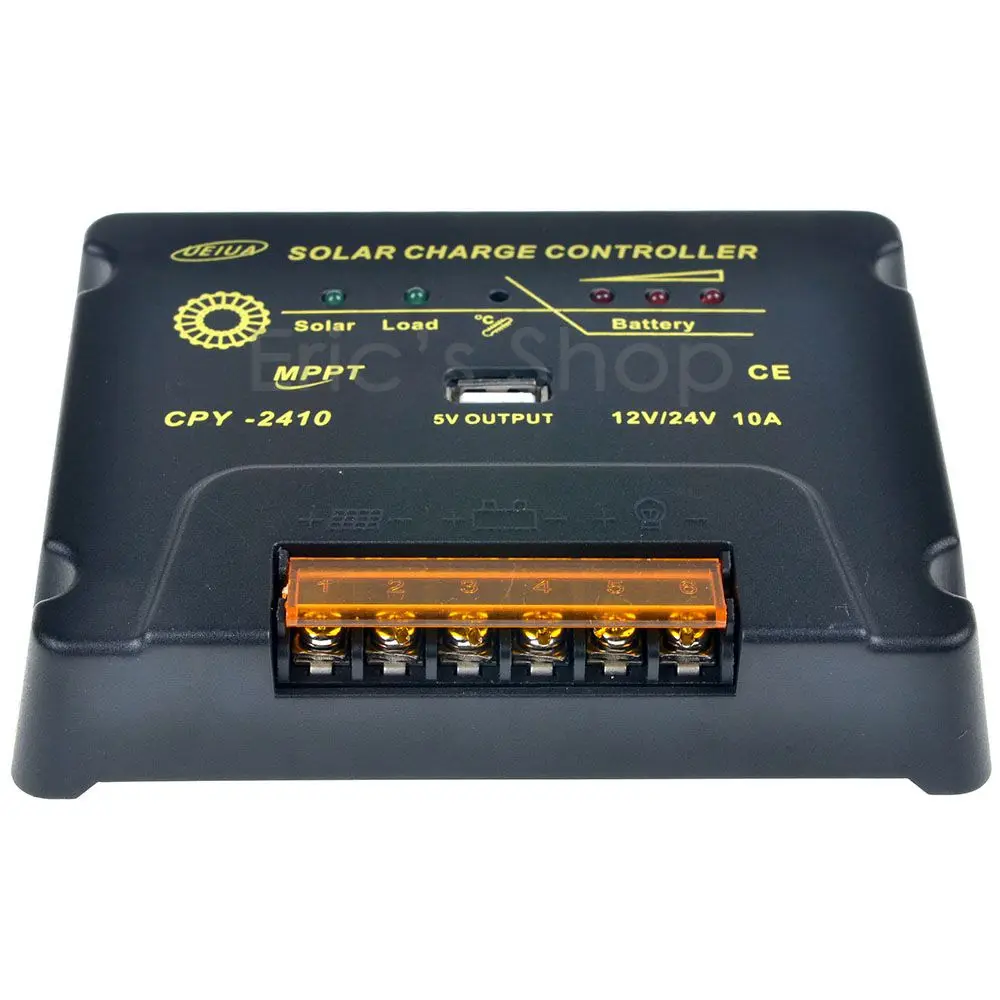 10A MPPT Solar Charge Controller 12V/24V AUTO Solar Panel Charge