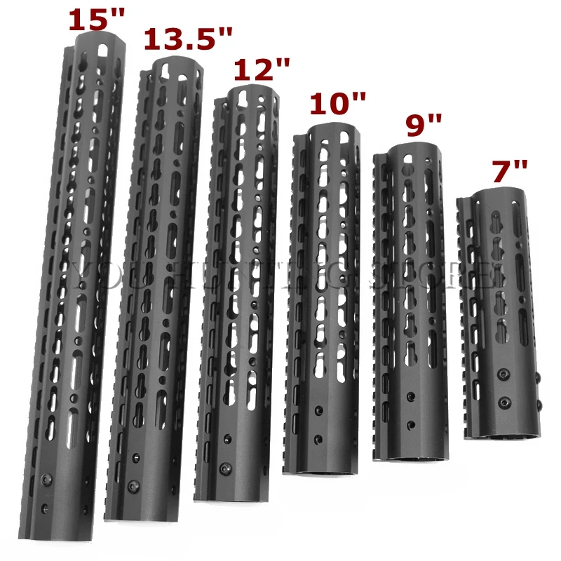 

7" 9" 10" 12" 13.5" 15" Hunting Ultralight Key Mod M16 M4 AR-15 Free Float Handguard NSR .223/5.56 Picatinny Quad Rail Mount