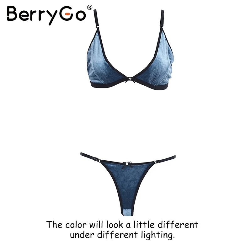 BerryGo ремень бархат нижнее бельё бюстгальтер короткие наборы для ухода за кожей
