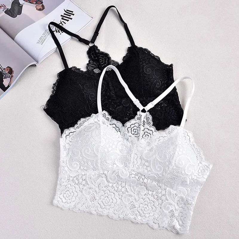 2019 Womens workout camisole bandage Crop top black&white Modal Strappy Fashion Backless bra camis fitness tank tops women