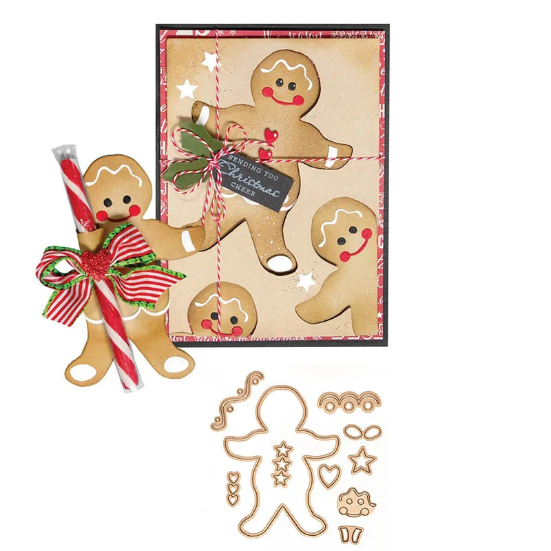

Cute Gingerbread Man Metal Cutting Dies Stencils For DIY Scrapbooking Decorative Embossing Handcraft Die Cutting Template 2018