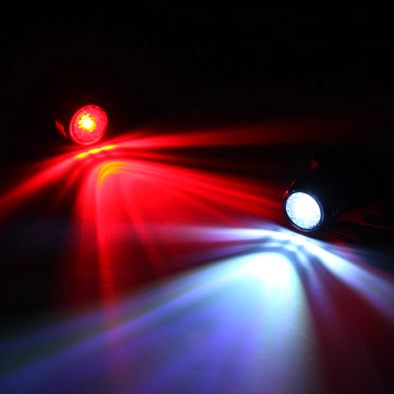 Sale Cycling Safety Warning Lamp 6-20 hours Runtime MTB Road Bike Rear Head Light Cycle Lighting Figment USB Charge Red White Color 1