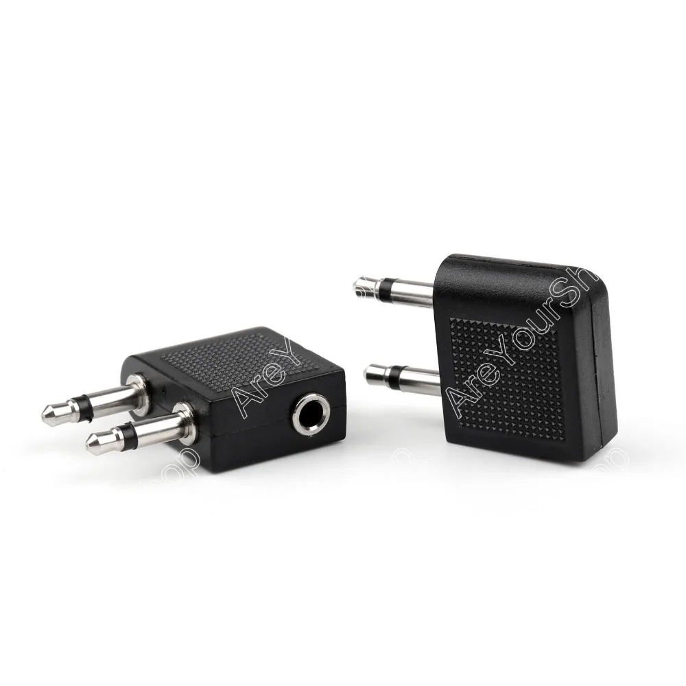 Areyourshop Hot Sale 50Pcs Airplane Air Plane 3 5mm Stereo Headphone Earphone Socket Adapter Connector
