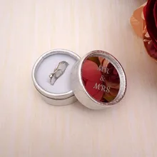 Акриловая зеркальная крышка, Подарочная круглая коробочка для кольца, персонализированный текст, свадебная конфетница, заказное имя, шикарный дисплей, вечерние украшения, сувениры