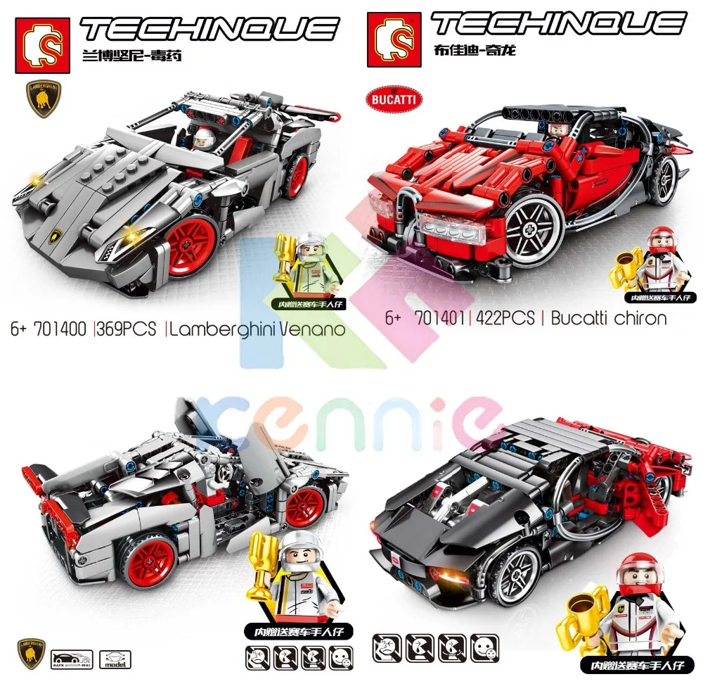 

RC Technic Super Racers Series Speed Champions compatible pull car Blocks Racing Building models children Road block toys