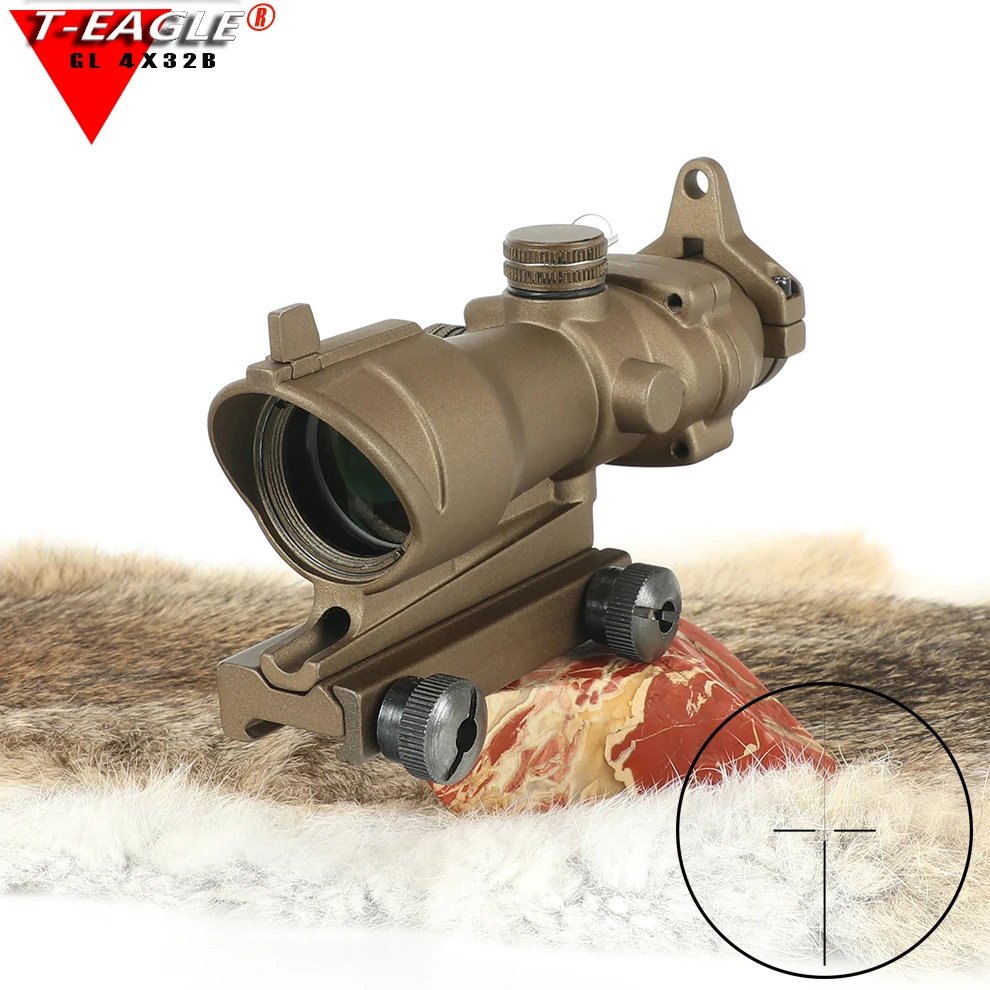 

Trijicon T-eagle ACOG 4x32 Optical Rifle Scopes Spotting for Gun M416 Reticle With 11MM/20MM Mounts riflescope hunting optics