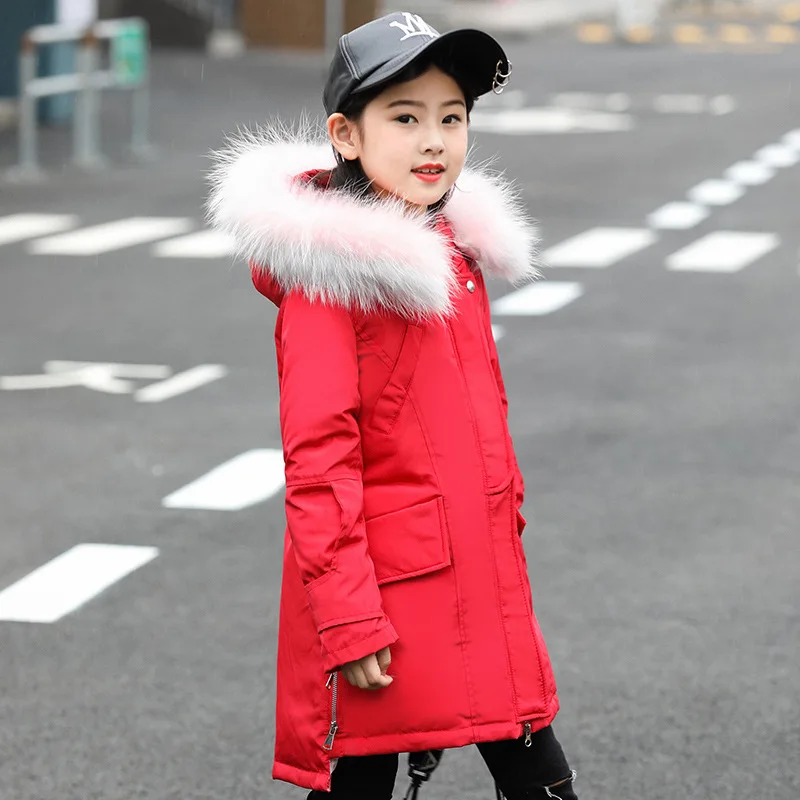 2018 Girls Down Coat Cold Winter Down Jackets for Girl clothes Raccoon parka real Fur Children Coats Warm Thick Kids Outerwear цена 2018 Girls Down Coat Cold Winter Down Jackets for Girl clothes Raccoon parka real Fur Children Coats Warm Thick Kids Outerwear цены онлайн
