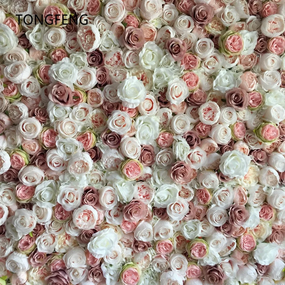 TONGFENG, 32 шт./лот, смешанные цвета, Свадебный 3D цветок, Настенный Цветок, свадебное украшение, искусственный шелк, роза, пион, свадебный фон, украшение