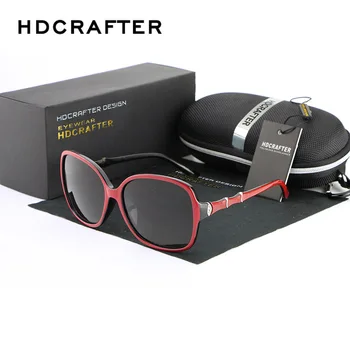 

HDCRAFTER Brand Designer Polarized Sunglasses Women Retro Vintage Classic Oversize Sun Glasses For Female oculos de sol 8803