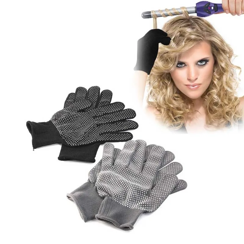 1 пара Выпрямитель для волос щипцы для завивки волос Парикмахерские термостойкие перчатки#82683