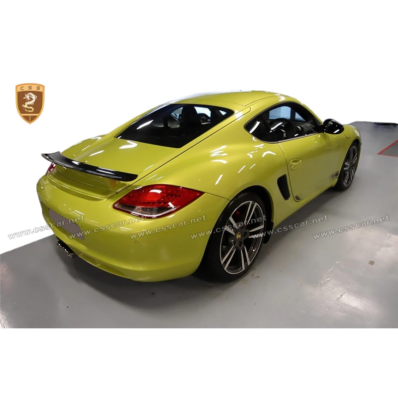 Для porsche cayman спойлер 987 высокого качества из углеродного волокна с стиль задний спойлер крылья на porsche 987 доллар Каймановых спойлеры, Лидер продаж