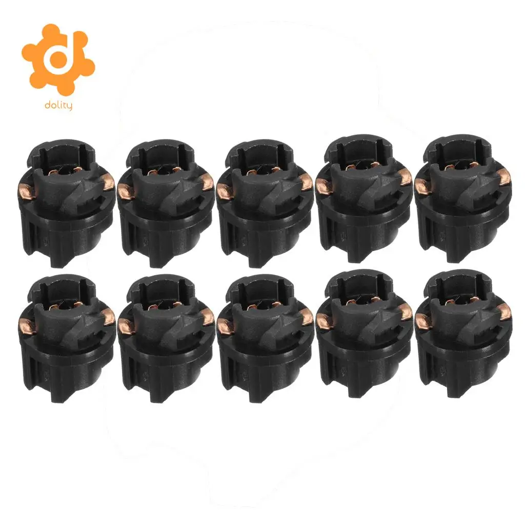 Baoblaze 10 Pieces T5 Twist Socket Car Instrument Panel Cluster Bulbs Lamp Holders