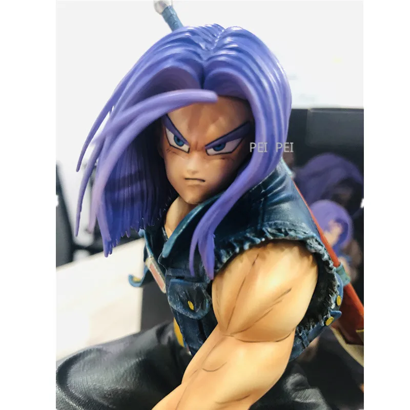 Dragon Ball Z Super Saiyan Trunks Torankusu статуя полная длина портрет резиновая фигурка героя Коллекционная модель игрушки 29 см Q806