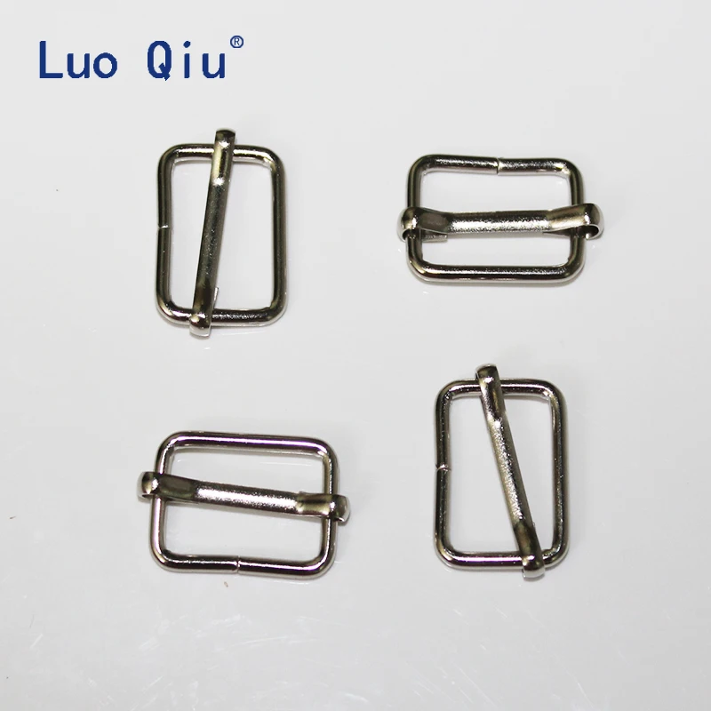 Luo Qiu 100 шт./лот 20 мм Серебряная Регулируемая лямка Пряжка для подтяжек пряжки