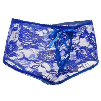 

Sexy Crotchless Plus Size 6XL Panties Women Lace Calcinhas Para Mulheres 4 pieces/lot Strappy Underwear Women Panties P5116