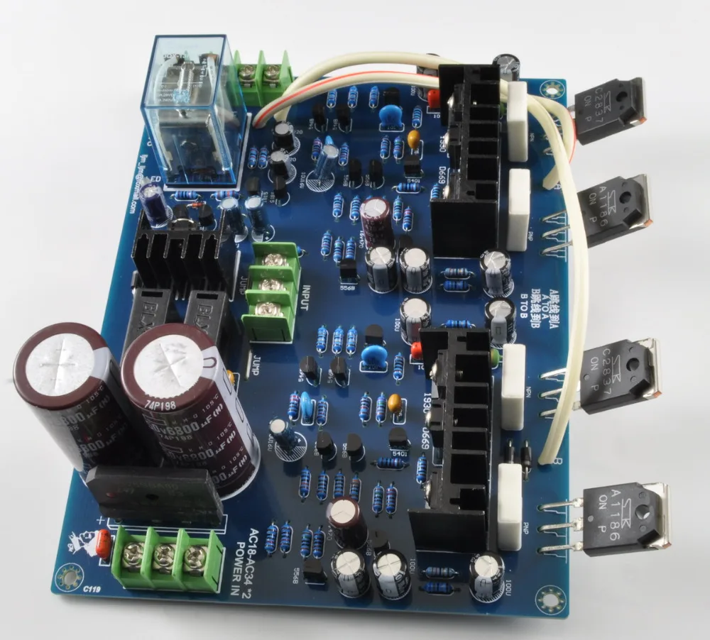 LJM MX100 SANKEN 2SA1186 2SC2837 AUDIO Dual-channel Power Amplifier Board LJM MX100 SANKEN 2SA1186 2SC2837 AUDIO Dual-channel Power Amplifier Board
