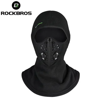 

ROCKBROS Thermal Skiing Windproof Scarf Caps Warm Snowboard Air Face Mask Snow Winter Motorcycle Cycing Bike Shield Bib Hats
