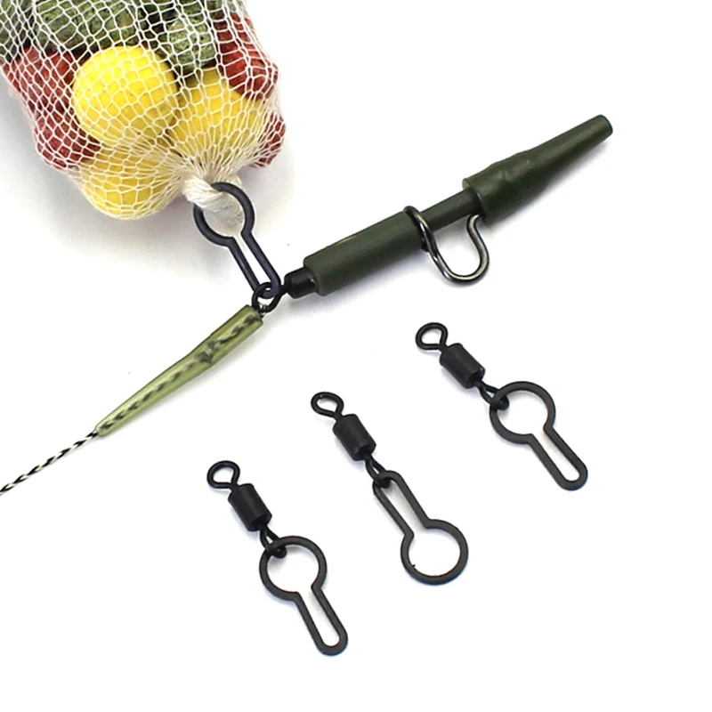 

20PCS Carp Fishing Accessories PVA Mesh Clip Refill Filament Swivel Connecting PVA Bag Feeder Fishing End Tackle Terminal Tackle