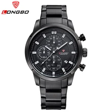 Watch Brand LONGBO Luxury Watches Men Military Steel Luminous Analog Waterproof Quartz Wristwatches montre sport deporte 80181