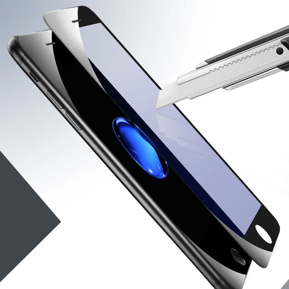 4D закаленное стекло с закругленными краями для iPhone 6, 6s, 7 Plus, для iPhone 7, 8 X, полное покрытие, защита экрана премиум класса, 4D