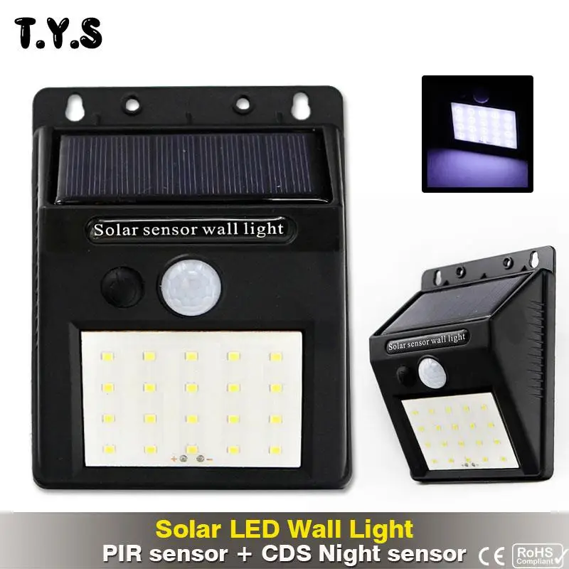 

LED Solar Waterproof Wall Light Rechargeable Garden Light Motion Sensor Solar Power Lamp Security Energy Saving Outdoor Lighting