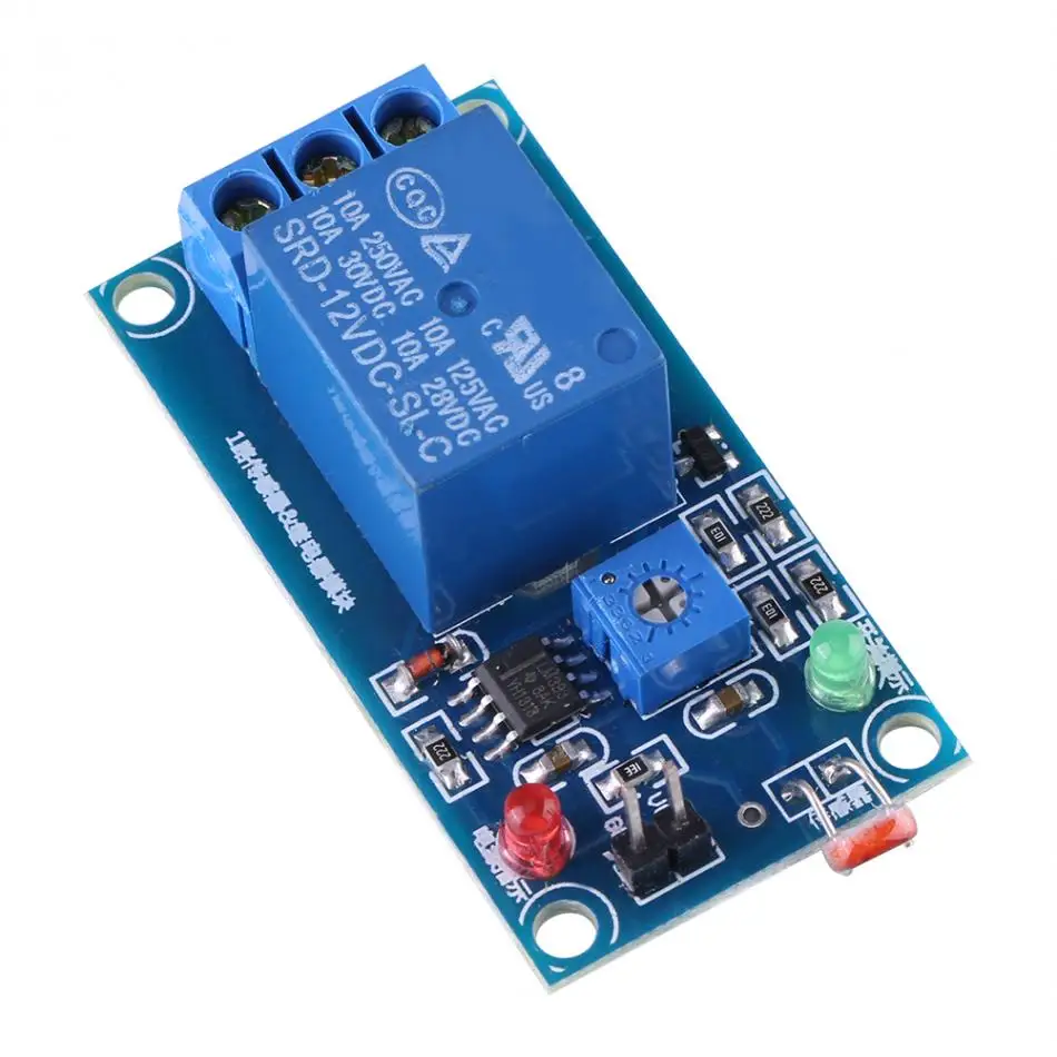 

VBESTLIFE 12V Stable LDR Photoresistor Relay Module Controler Light Sensor Switch Photosensitive Resistance Module