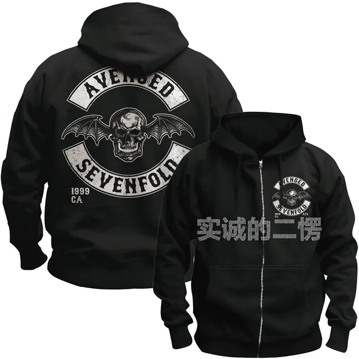 31 дизайн Harajuku череп Avenged Sevenfold A7X рок толстовки оболочка куртка панк тяжелый металл Толстовка молния флис sudadera - Цвет: 11