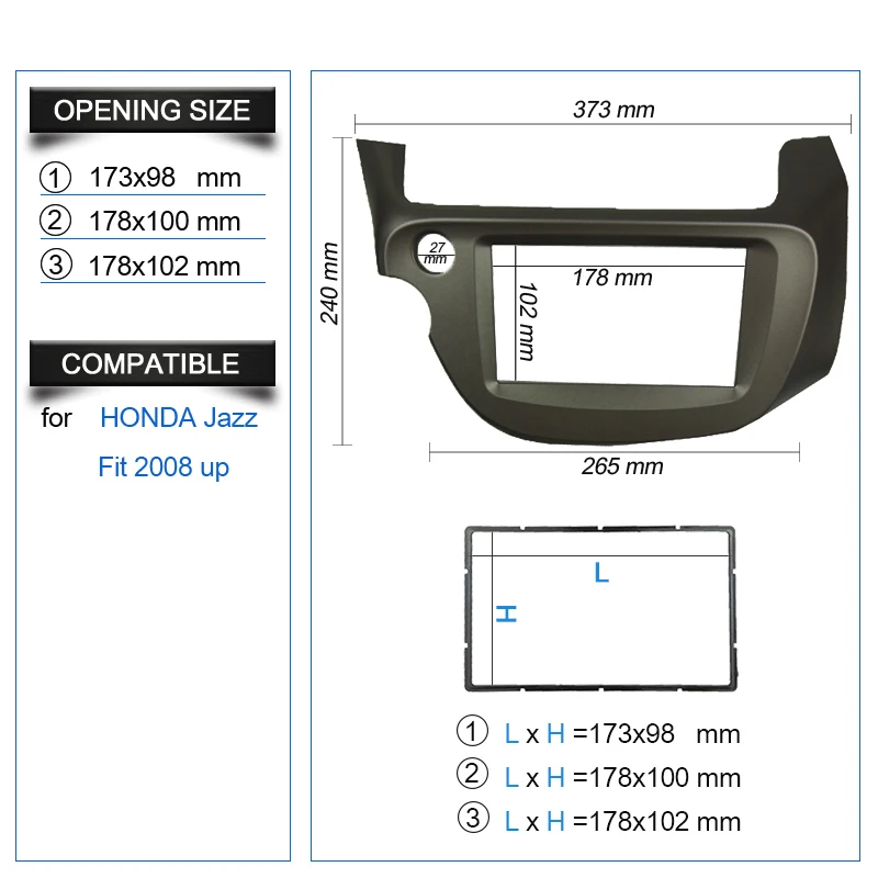 Для Honda Jazz Fit Радио DVD стерео CD панель тире монтажа двойной Din переходная Установка отделка фасции Комплект Уход за кожей лица рамки ободок