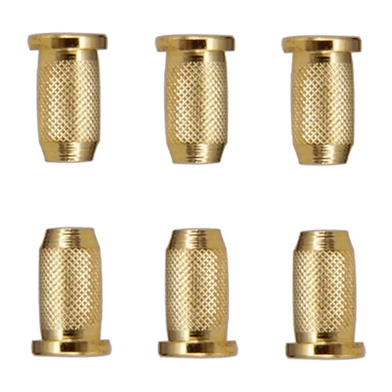 

OOTDTY Guitar String Mounting Ferrule Small Knurled Thru Body for Electric 6 String