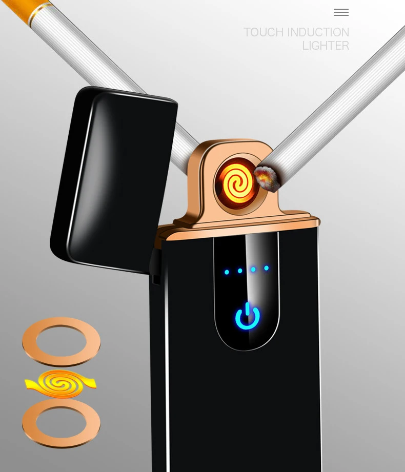 Двусторонняя применение металла зажигалка, usb-зажигалка Электрическая Зажигалка Мини электронные зажигалки аксессуары для курения