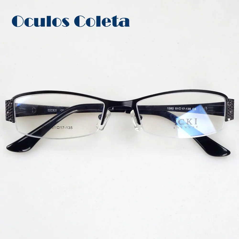 

Ladies classic half frame metal frames myopia presbyopia