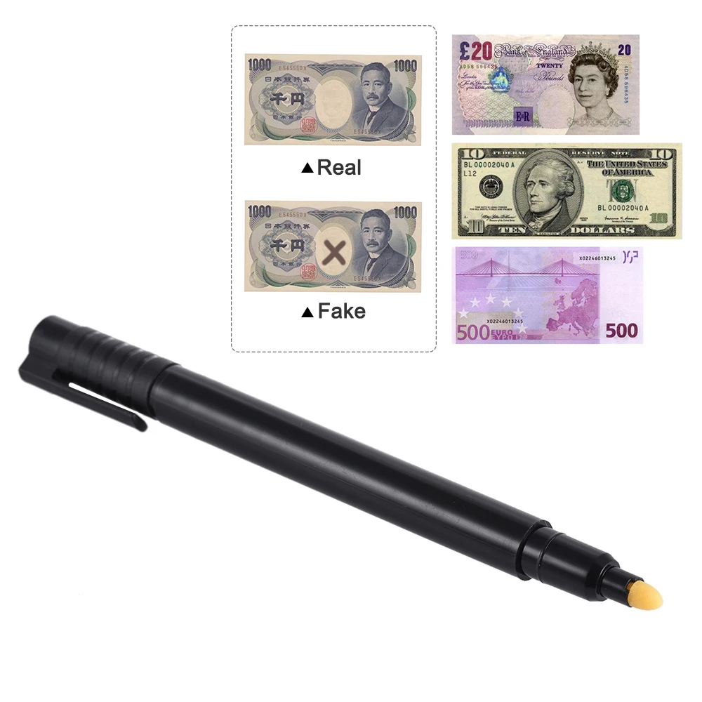 Pour dollars américains euro won yen Lot de 10 détecteurs de billets pour billets de billets poche etc. 