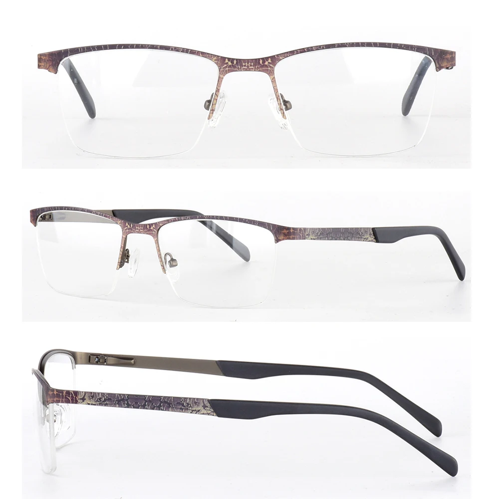 Металлическая полуоправа, оптические очки, оправа, линзы по рецепту, женские очки, прозрачные очки, новые модные очки