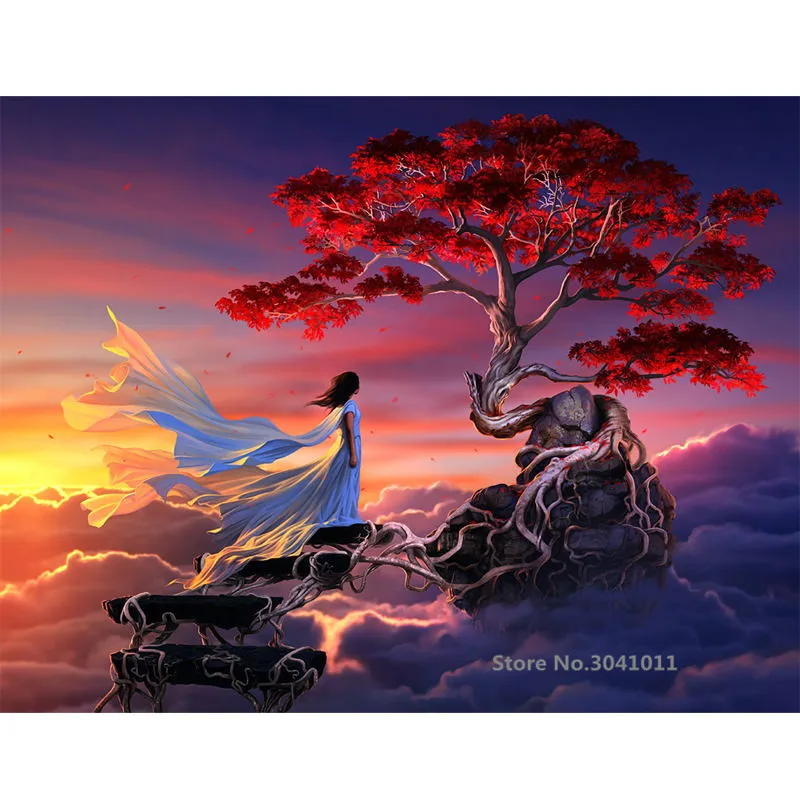 

DIY Framed Figure Painting DIY Oil Painting By Numbers Canvas Painting For Wedding Decoration Home Decor Drop Shipping RA3356