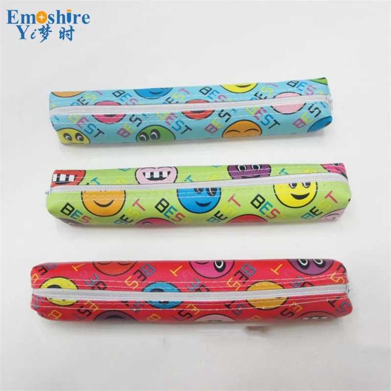 Emoshire Korean stationery cartoon smiley canvas pencil bag special expression stationery pencil pencils student pencil pencil pencil case (4)