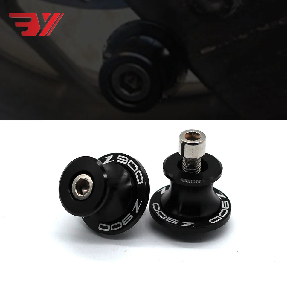 

8MM motorcycle accessories CNC Aluminum Motorbike Stands Screws sliders Swingarm Spools Slider for Kawasaki Z900 z 900 2017 logo
