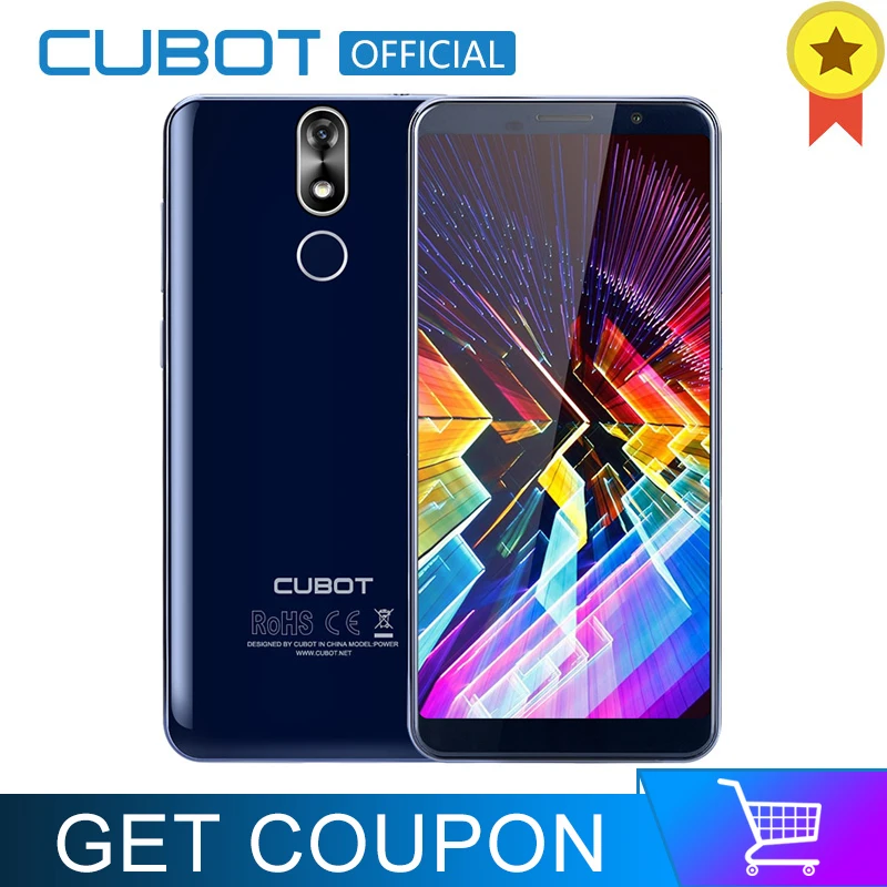 

Cubot Power 6000mAh 6GB+128GB 5.99'' 18:9 FHD+ Android 8.1 Helio P23 Octa Core 6P lens Smartphone 20.0MP Dual 4G LTE Fingerprint