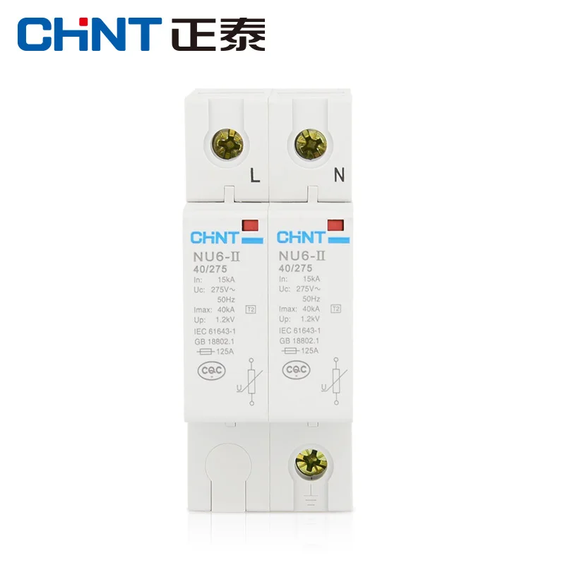 

CHNT NU6 15KA 2P Surge Protector NU6-11 Home Surge Arrestor Surge Switch