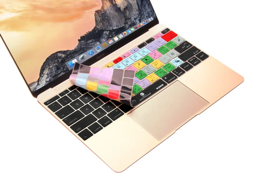 For Macbook 12 inch keyboard skin, for Photoshop Design PS Functional Silicone Keyboard Cover for Macbook 12 inch, US Layout