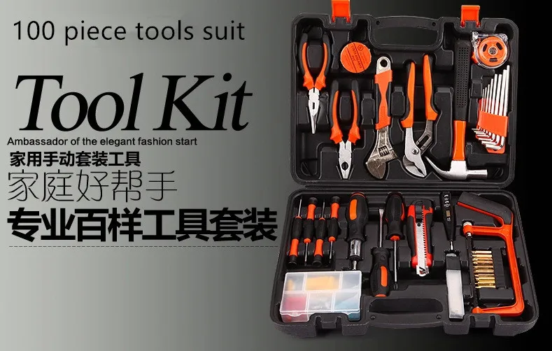 Buy 100 piece Hardware hand tool set woodworking power