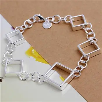 

925 Silver New Jewelery Jewelry Accessories Fashion Bracelets Square Bracelet in Sterling Silver Jewelry