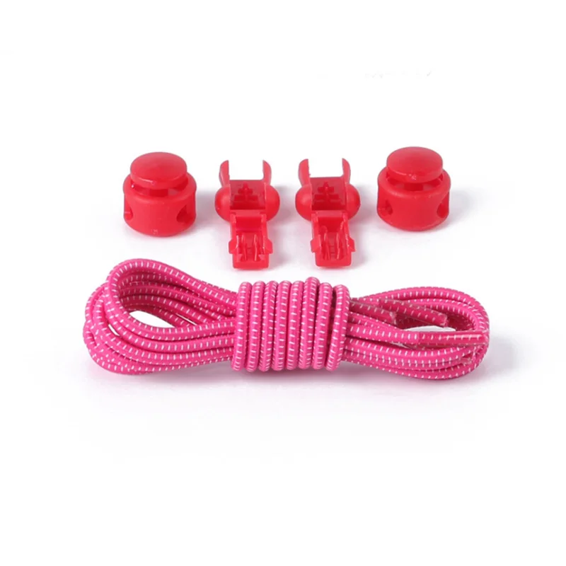 1 Pair Shoelaces Unsiex No Tie Locking Round Shoelaces Elastic Shoelace Sneaks Shoe Laces Fit Strap For Boys And Girls Wholesale (8)