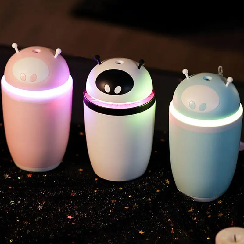 

Mini Cartoon Humidifier 500ml Water Tank with LED Night Light USB Facial Skin Sprayer Mist Maker Oil Diffuser for Car Home