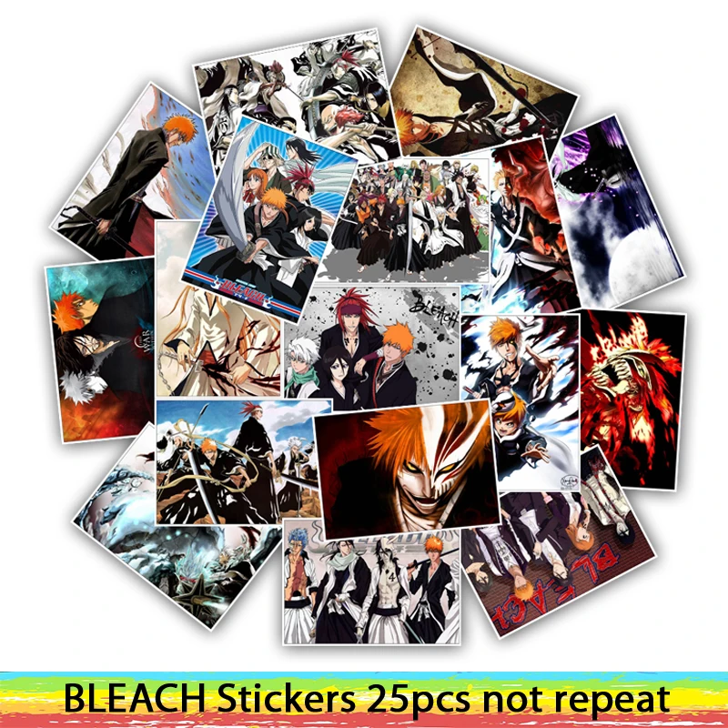 25 шт. аниме наклейка s Bleach для скейтборда мотоцикла багажа телефона крутая забавная наклейка бомба JDM DIY наклейки - Цвет: T011(25Pcs)