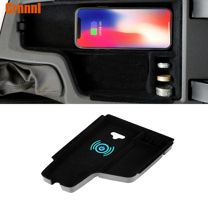 

QI Mobile phone wireless charging in middle of the store content box Car Accessories For BMW F30 F31 F32 F34 320 2012-2017 LHD