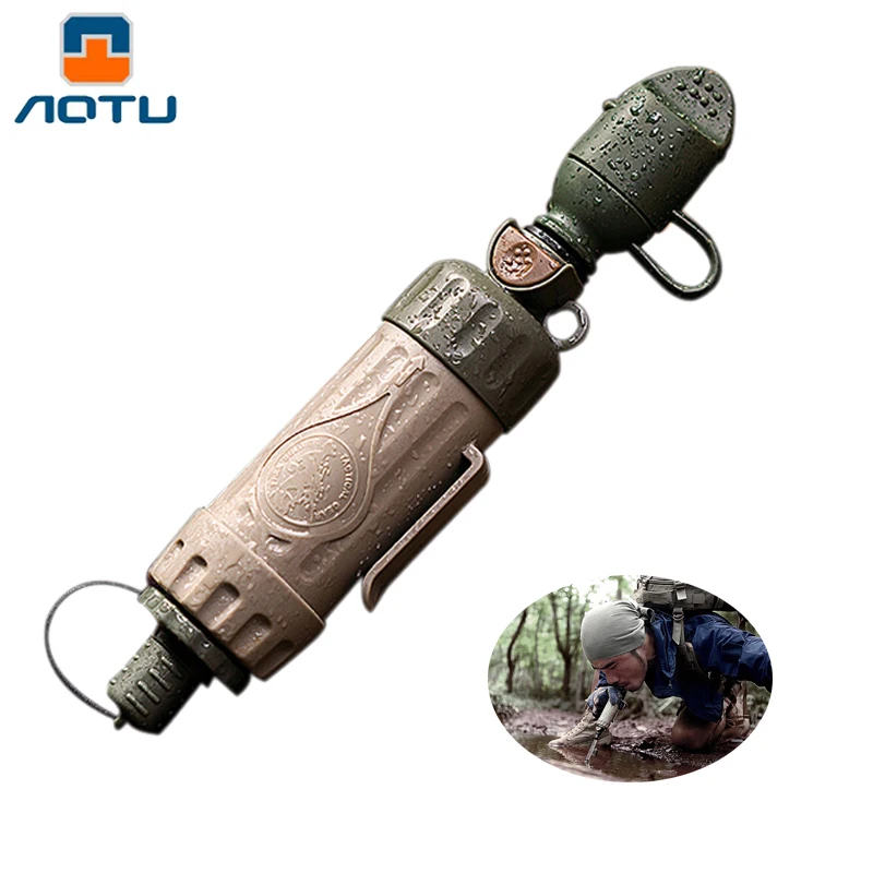 

Outdoor Portable ABS Survival Water Purification Purifier Can Drink Water Water Filter Directly For Camping Emergency Kit