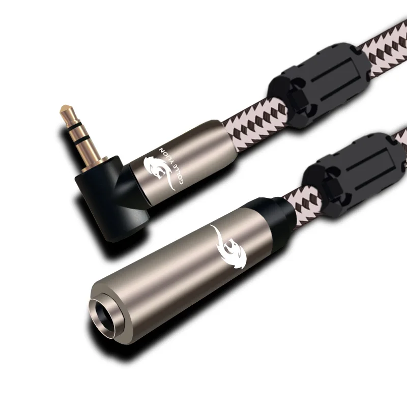 Audio Cable Stereo Mini Jack Male Angle 3 5mm to 6 35mm Female Conversion For Microphone Headphone Extension Cable OFC 1m 2m 3m