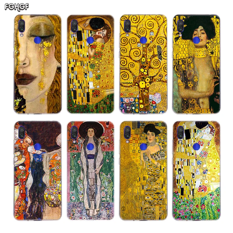 Kiss by Gustav Klimt Silicone Case For Xiaomi Redmi Y3 S2 Y2 Note 7 6 5 Pro 4 4X 5A 6A Pocophone F1 Mi 8 A2 lite 9 A1 Cover |